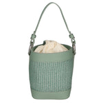 Borsa a secchiello da donna Misto pelle e tessuto MYB-05166-SS-331+S96 MENTA My Best Bag