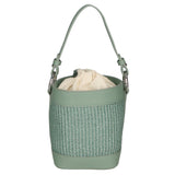Borsa a secchiello da donna Misto pelle e tessuto MYB-05166-SS-331+S96 MENTA My Best Bag