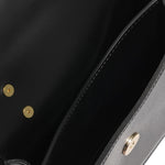 Borsa a mano da donna 100% Pvc FLAT EAR-BLACK + BRUSH GOLD Marc Ellis