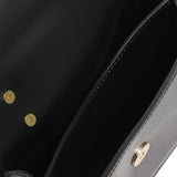 Borsa a mano da donna 100% Pvc FLAT EAR-BLACK + BRUSH GOLD Marc Ellis