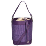 Borsa a secchiello da donna Misto pelle e tessuto MYB-05165-SS-307+S45 VIOLA My Best Bag