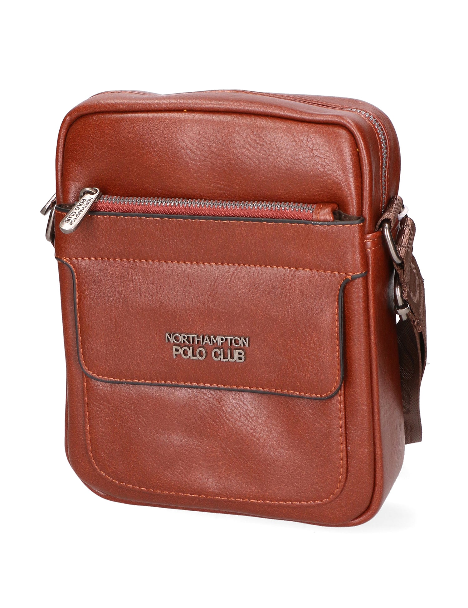 Borsa a tracolla uomo in pelle PU Casual PCL3082-COFFEE Northampton Polo Club