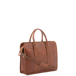 Borsa a mano unisex vera pelle Made in Italy 4454-MARRONE Alessia Firenze