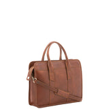 Borsa a mano unisex vera pelle Made in Italy 4454-MARRONE Alessia Firenze