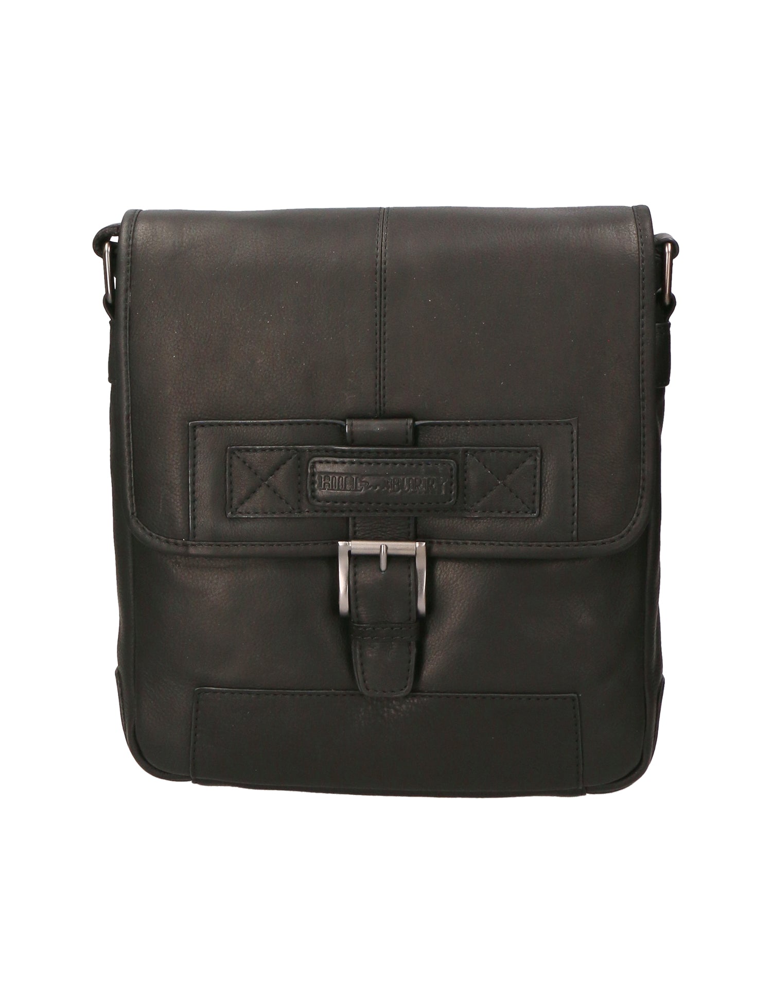 Borsa a tracolla uomo in vera pelle RFID HILB-2089WASH-NERO Hill Burry