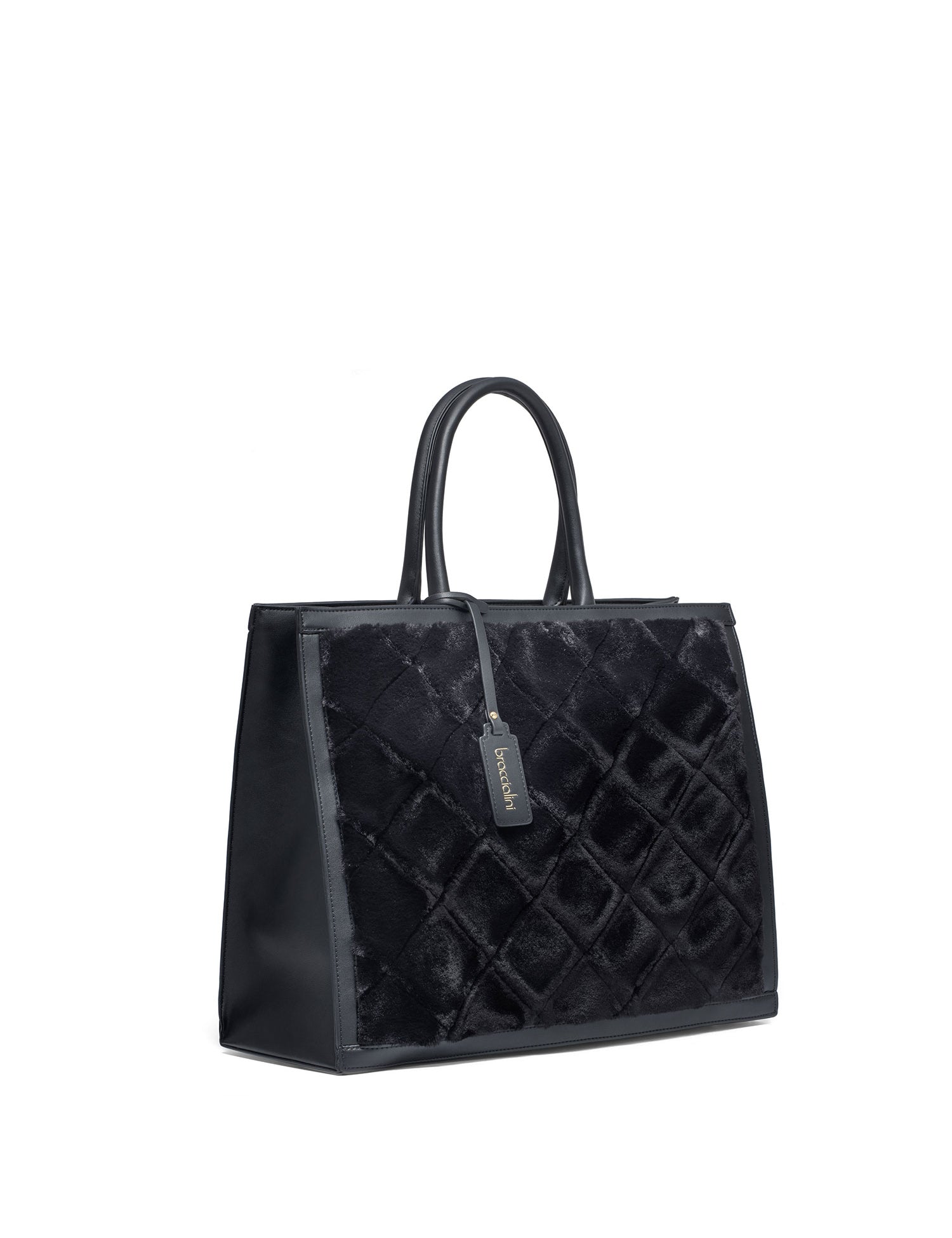 Eridan Borsa a spalla da donna Poliuretano+Poliestere B16845-NERO Braccialini