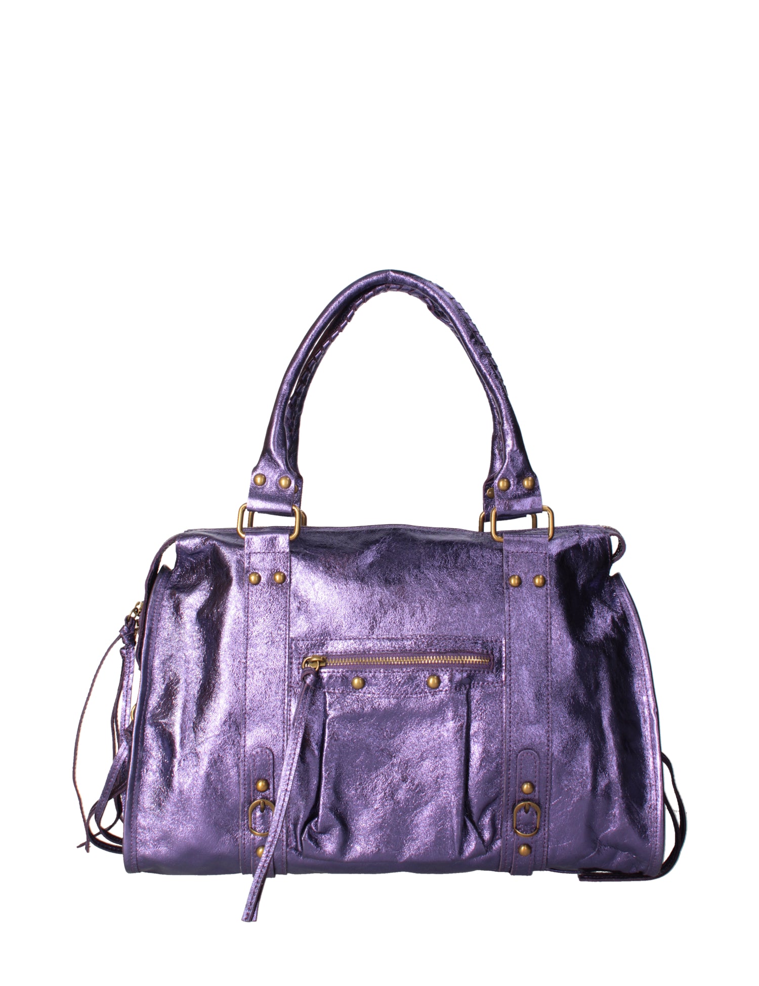 Novara Borsa a spalla da donna Vera pelle 06090 LM-L013 VIOLA Gave Lux