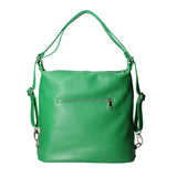 Anjelica women's shoulder bag convertible into a backpack in genuine leather, Made in Italy, 33x31x12 cm