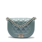 Borsa a mano da donna 100% PVC FLAT ZOE-BLACK + OFF SILVER Marc Ellis