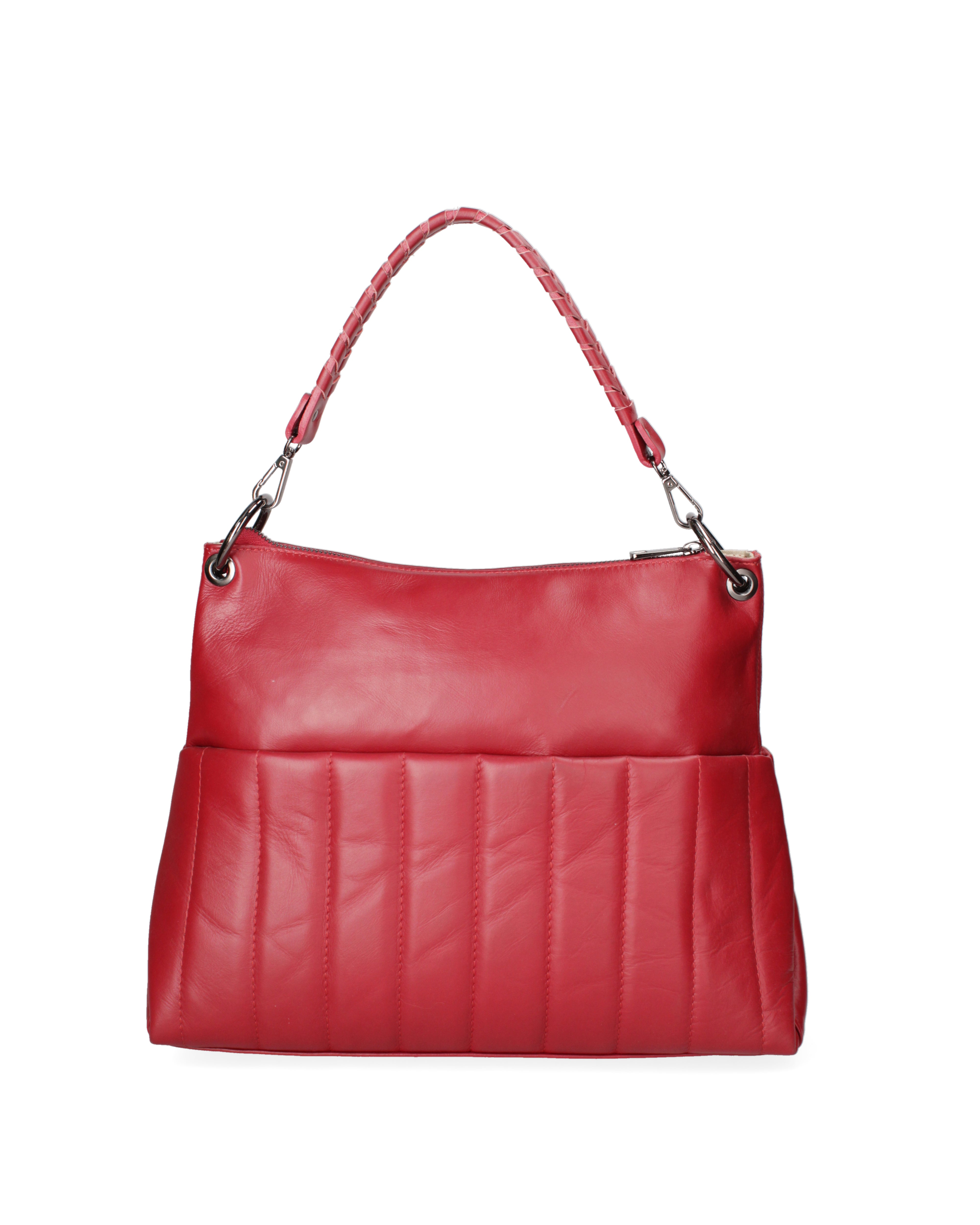 Seraphina Pro Borsa a spalla da donna Vera pelle 3920-S10 RUBINO Gave Lux