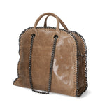 Erebea Borsa a mano da donna Vera pelle 80020-TAUPE Gave Lux