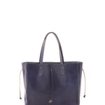 Borsa a mano unisex vera pelle Made in Italy 4611-BLU Alessia Firenze