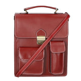 Tancredi Borsa da lavoro unisex in pelle Vera pelle 7013-ROSSO RED Gave Lux