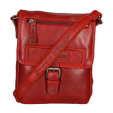 Borsa a tracolla da uomo Vera pelle HILB-6163-ROSSO Hill Burry