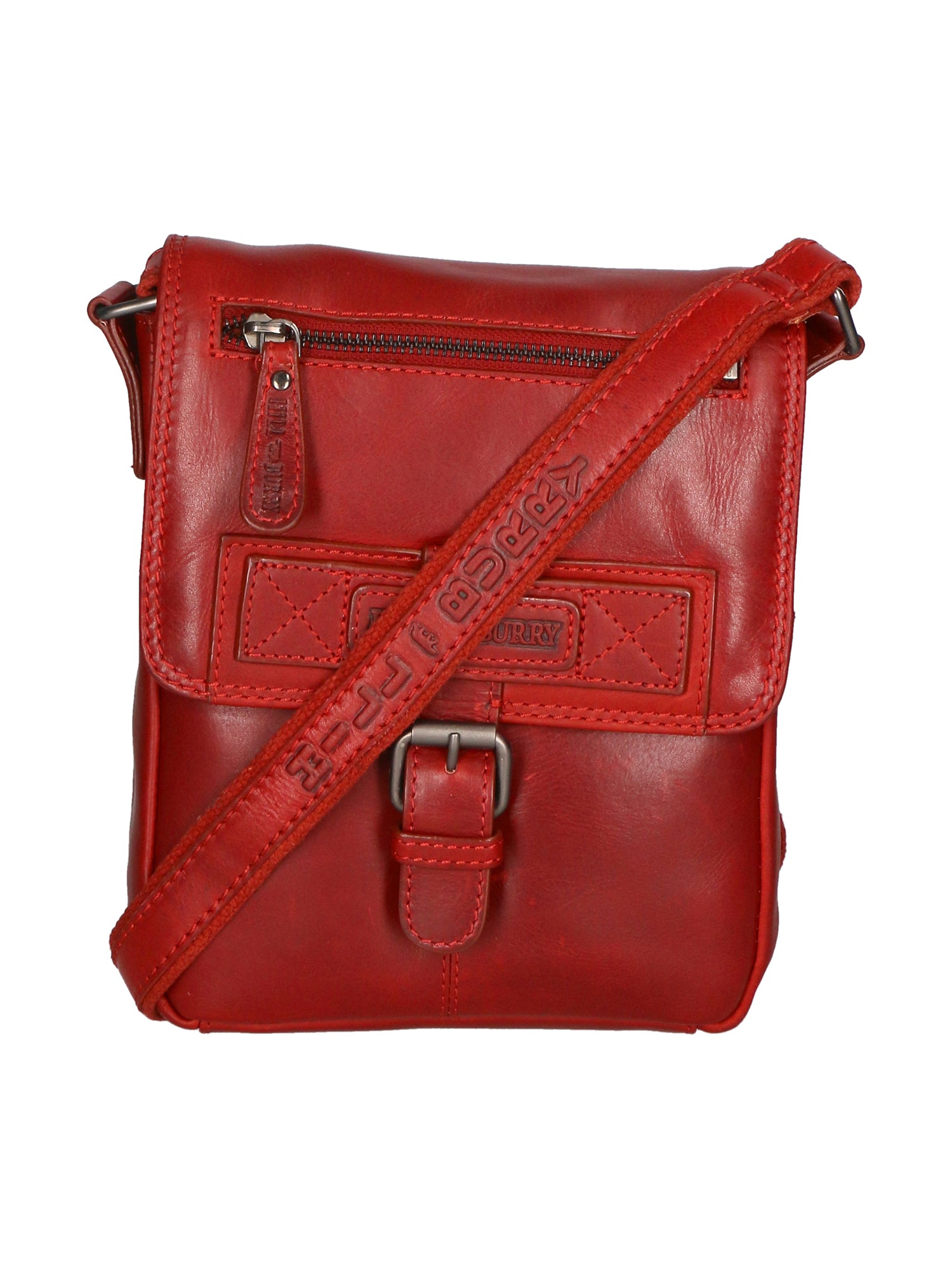 Borsa a tracolla da uomo Vera pelle HILB-6163-ROSSO Hill Burry