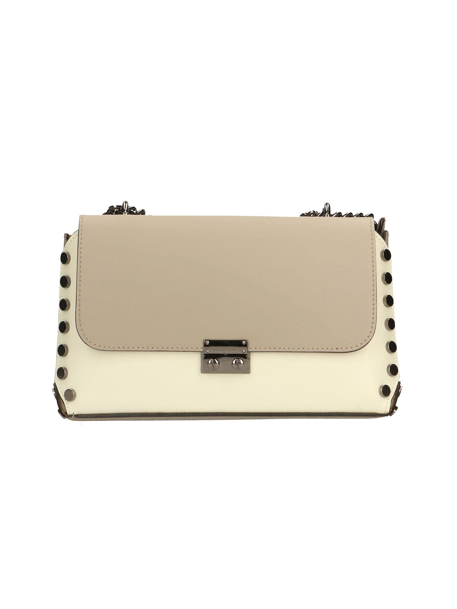 Vera pelle 8641-BEIGE+TAUPE Borsa a tracolla da donna Evanthe Pro Gave Lux