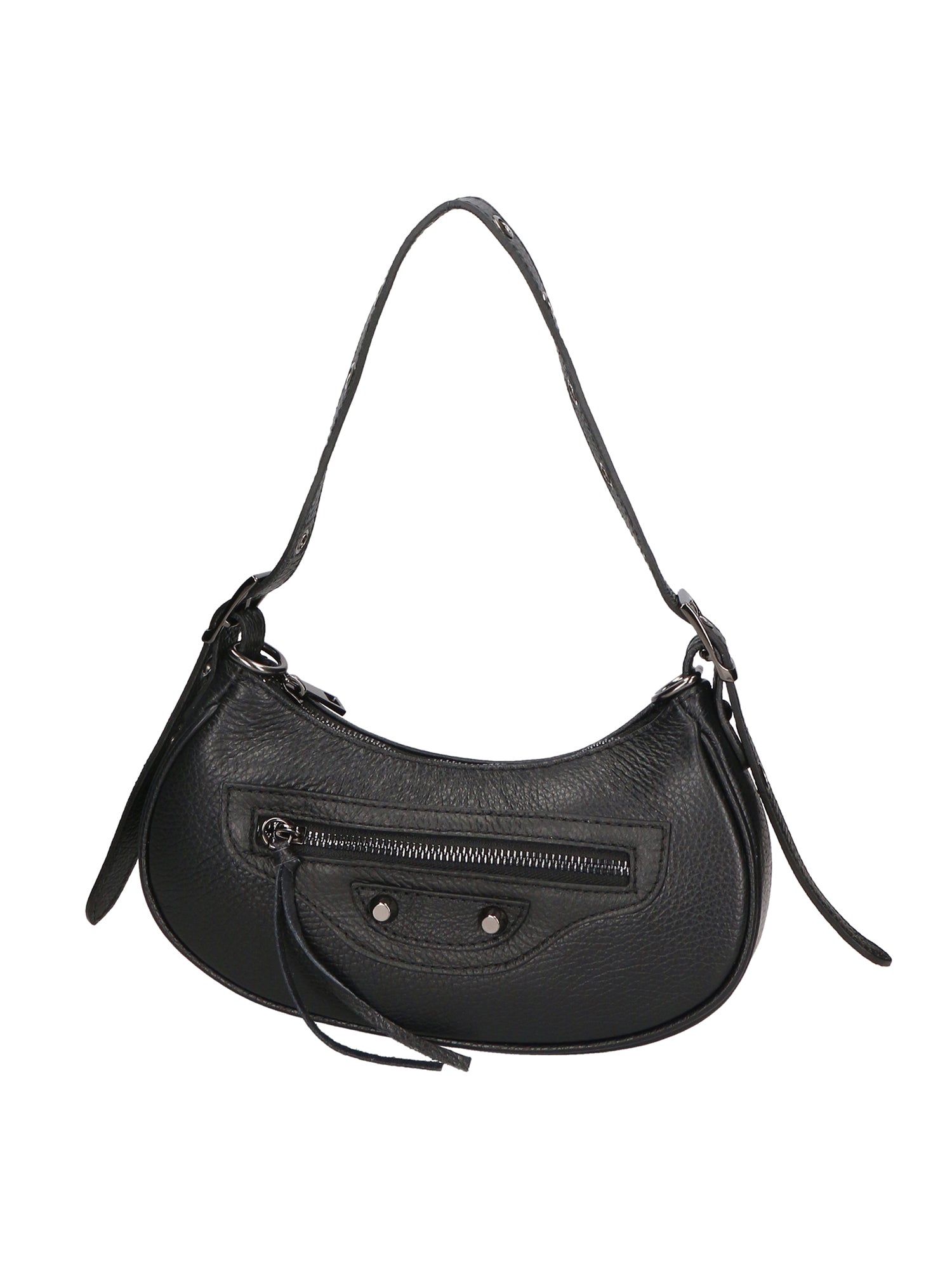 Galatea Borsa a spalla da donna Vera pelle 05708-D28 NERO BLACK Gave Lux