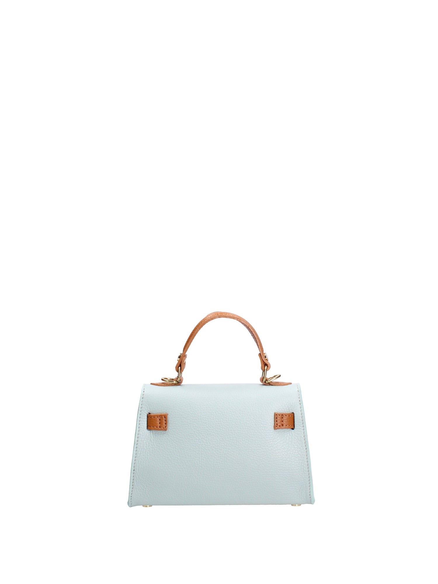 Borsa a mano da donna 100% vera pelle 07221-D102 CIELO+D44 CUOIO Roberta Rossi