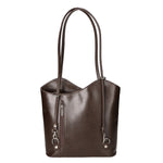 Fabiola Borsa a spalla da donna 100% pelle 9039-TMORO DARK BROWN Gave Lux