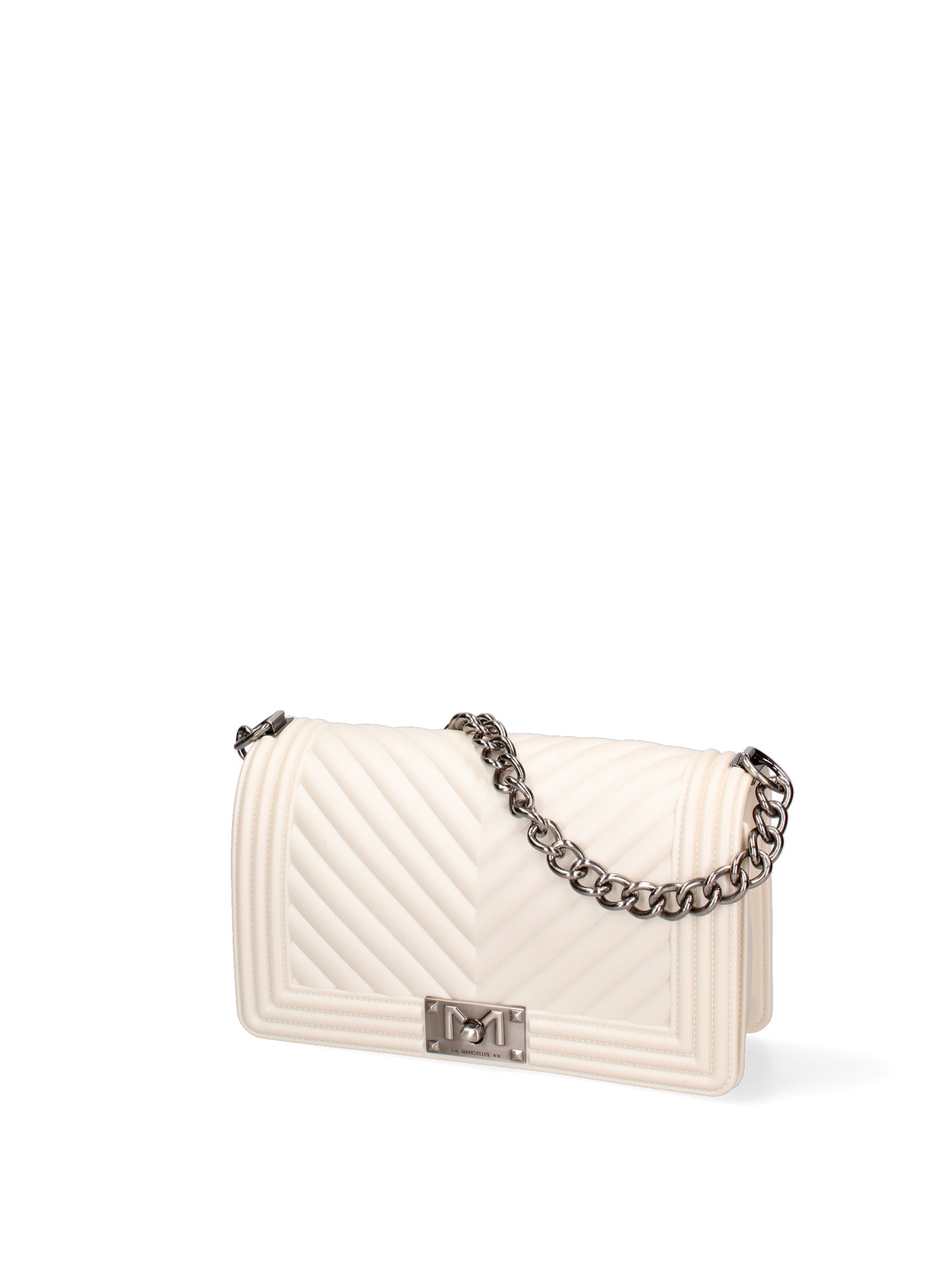 Borsa a mano da donna 100% Pvc FLAT-M 24-WHITECAP - BRUSH CDF Marc Ellis