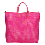 Borsa a mano da donna Paglia e pelle MYB-7027-SS-309 FUXIA My Best Bag