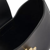 Borsa a spalla da donna 100% Pvc FLAT NEW YORK-BLACK + OFF GOLD Marc Ellis