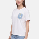 T-shirt in 83,4% Cotone 16,6% Poliammide Blu