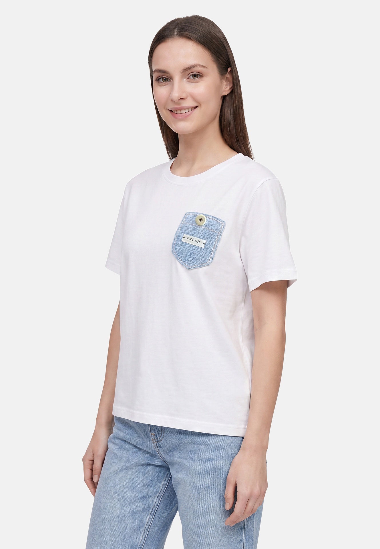 T-shirt in 83,4% Cotone 16,6% Poliammide Blu
