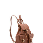 Zaino in vera pelle unisex Made in Italy 4030-MARRONE Alessia Firenze