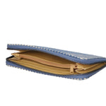 Betty Portafoglio donna in vera pelle Zip 10014-BLU Gave Lux