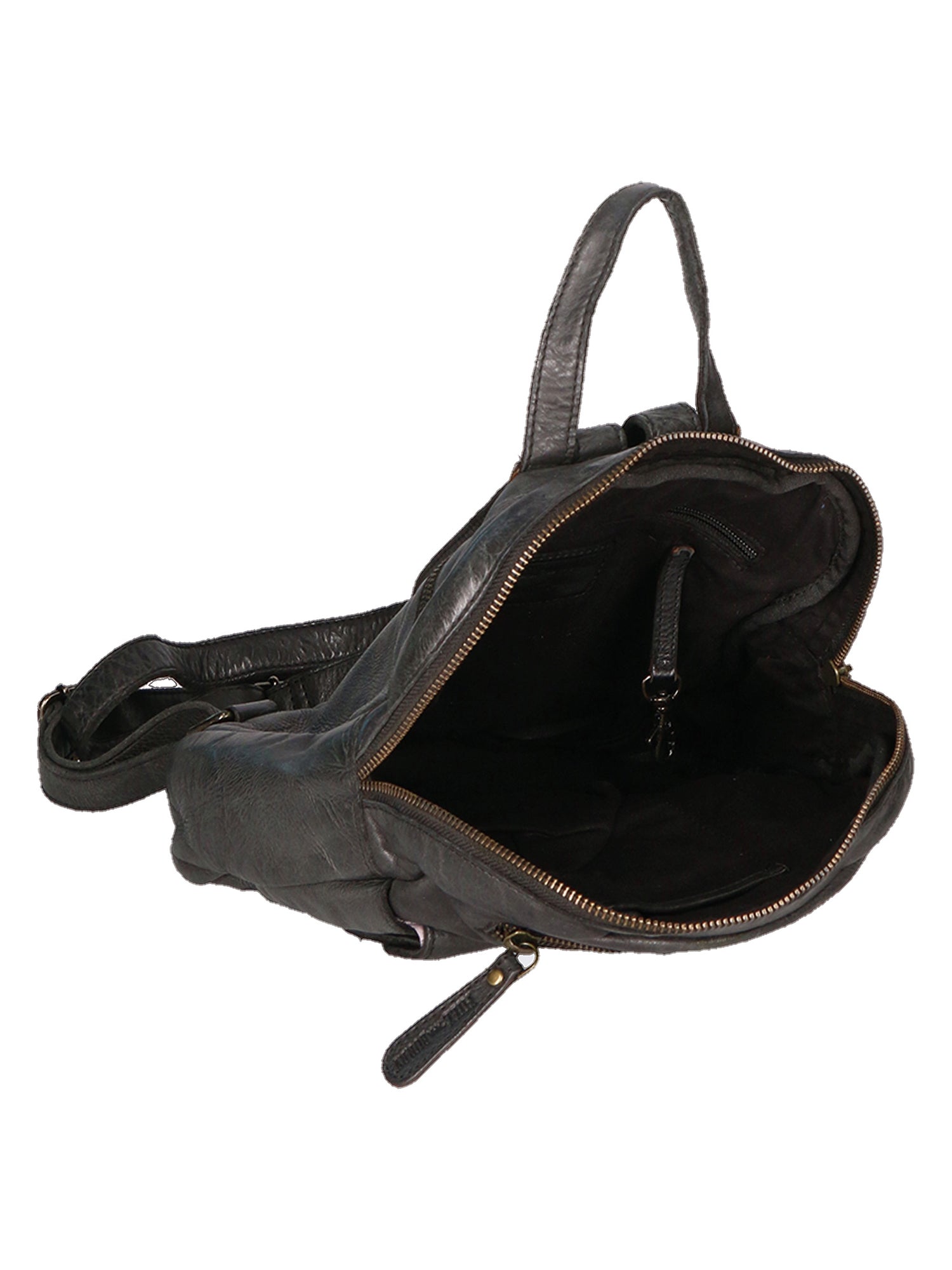 Zaino da donna in vera pelle Borsa fashion HILB-1715W-NERO Hill Burry