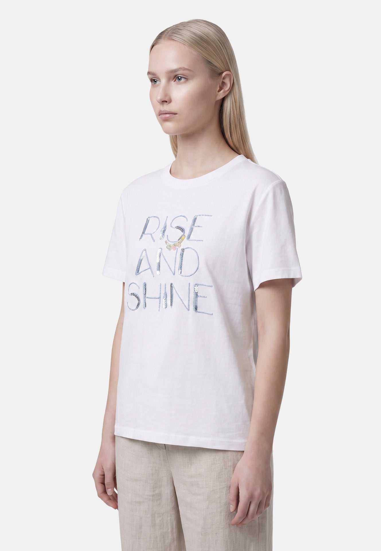 T-shirt in 83,4% Cotone 16,6% Poliammide Blu