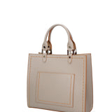 Borsa a mano da donna 100% vera pelle 07262-P 603 TAUPE CHIARO Roberta Rossi