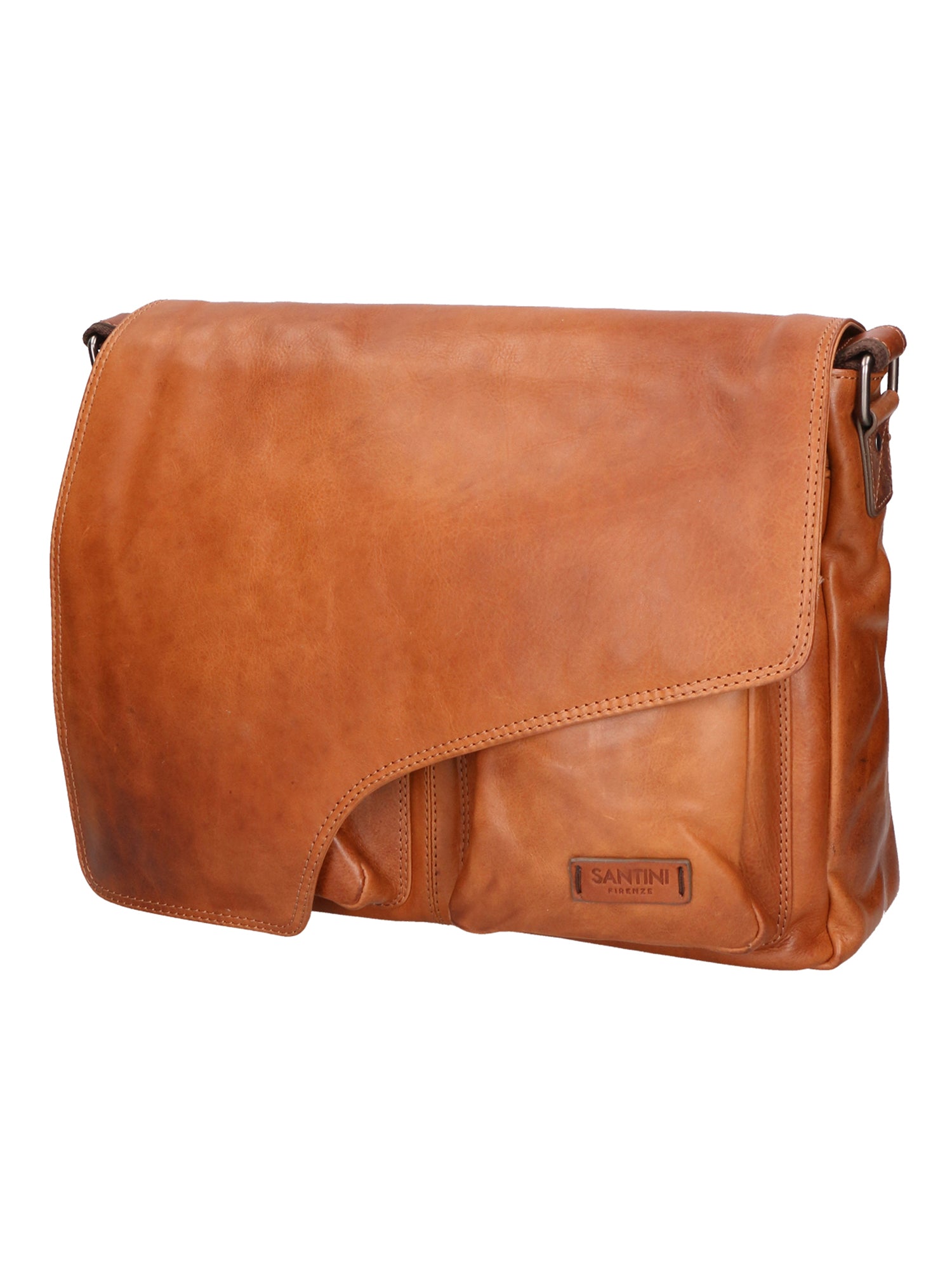 Borsa a mano unisex vera pelle Made in Italy SN5861947-TAN Santini Firenze