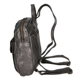 Zaino da donna in vera pelle Borsa fashion HILB-1715W-NERO Hill Burry