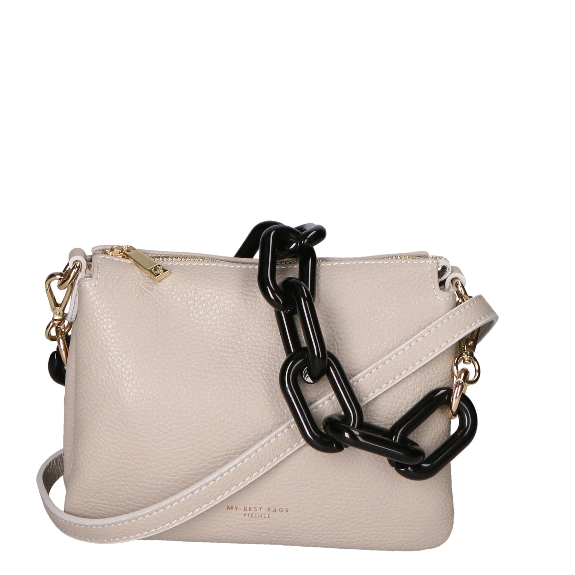 Borsa a tracolla da donna Vera pelle MYB-7024-SS-GRIGIO My Best Bag
