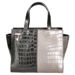 Ariana Borsa a mano da donna Vera pelle stampata cocco 05435-C28 NERO C27 CENERE Gave Lux