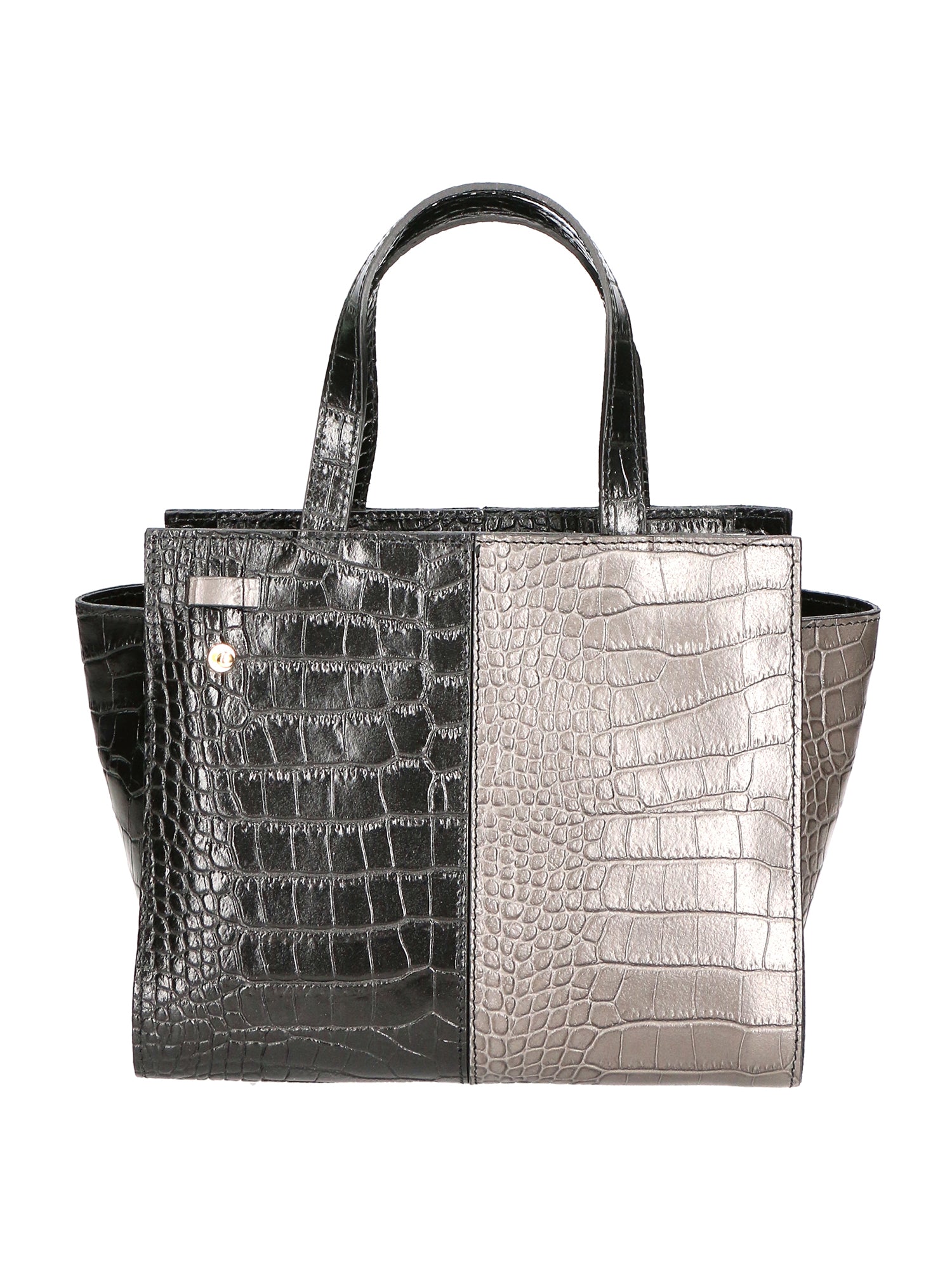 Ariana Borsa a mano da donna Vera pelle stampata cocco 05435-C28 NERO C27 CENERE Gave Lux