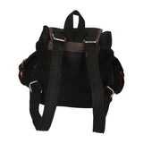 Micaela ZG3006-NERO BLACK Zaino unisex in canvas e vera pelle Gave Lux