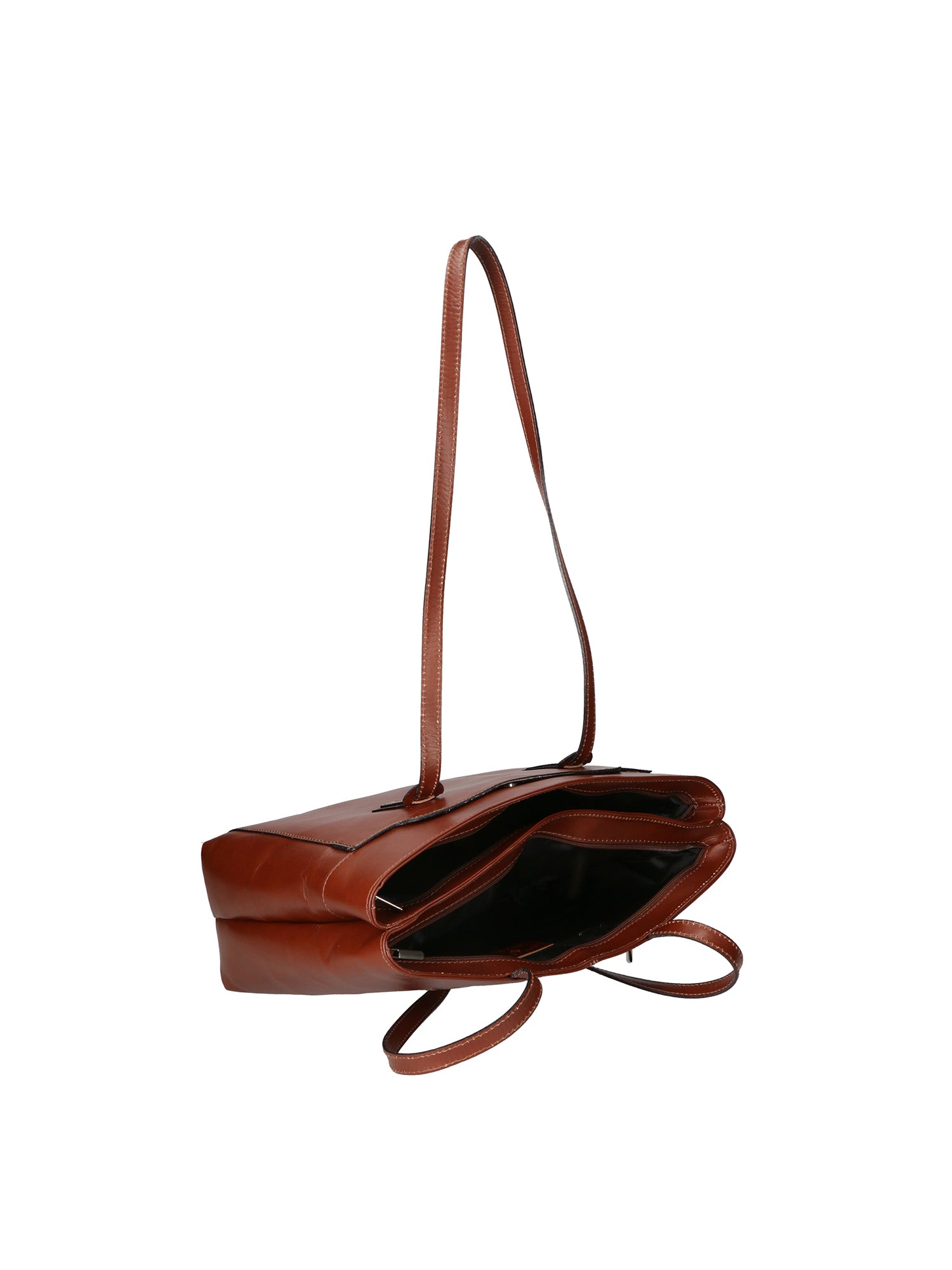 Flora Borsa a spalla da donna Vera pelle 9118-MARRONE Gave Lux