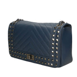 Bologna Borsa a spalla da donna Vera pelle 6590-BLU BLUE Gave Lux