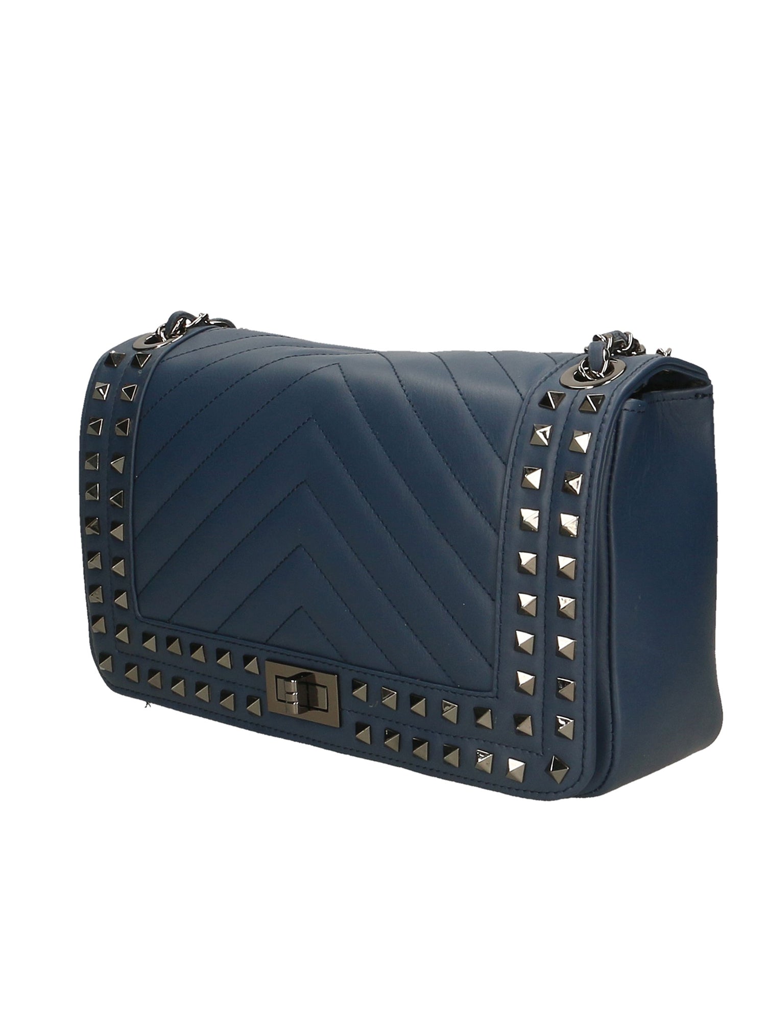 Bologna Borsa a spalla da donna Vera pelle 6590-BLU BLUE Gave Lux