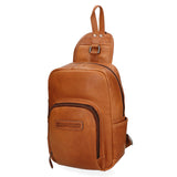 Borsa a tracolla da uomo 100% vera pelle HILB-3110-CUOIO Hill Burry