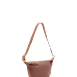 Borsa a spalla unisex in vera pelle 100% cotone 4603-MARRONE Alessia Firenze