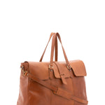 Borsa da viaggio unisex in vera pelle 100% cotone 4066-MIELE Alessia Firenze