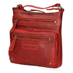Borsa a tracolla da uomo Vera pelle RFID HILB-15118-ROSSO Hill Burry