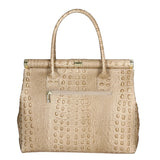Deborah Borsa a mano da donna Pelle Croco Stampata 7727-C40 TAUPE SCURO DARK TAUPE Gave Lux