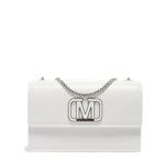 Borsa a mano da donna 100% Pvc FLAT SUPERMEE M-WHITE + SILVER Marc Ellis