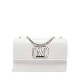 Borsa a mano da donna 100% Pvc FLAT SUPERMEE M-WHITE + SILVER Marc Ellis