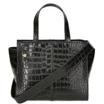 Ariana Borsa a mano da donna Vera pelle stampata cocco 05435-C28 NERO Gave Lux